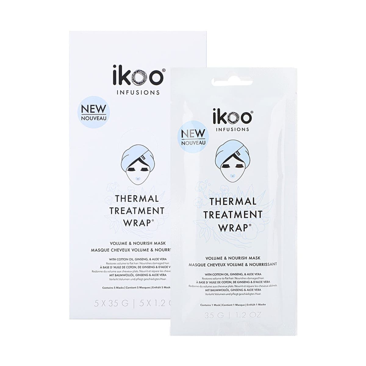 Thermal Treatment Wrap For Thin & Flat Hair - 5pcs